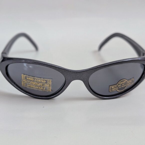 NWT Vintage 90's PC Small Oval Sport Wrap Sunglasses (S. Gray) - Picture 1 of 5